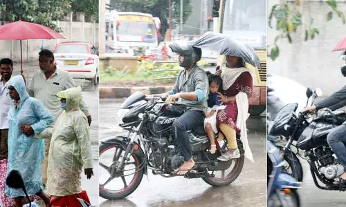 கோவையில் பெய்த சாரல்மழை