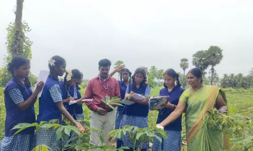 அரசு பள்ளி மாணவர்களுக்கு இயற்கை விவசாயம் குறித்த பயிற்சி அரசு பள்ளி மாணவர்களுக்கு இயற்கை விவசாயம் குறித்த பயிற்சி