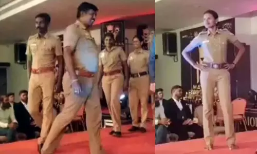 அழகுப் போட்டியில் தெறி பாடலுடன் ராம்ப் வாக் செய்த போலீசார் - அதிரடி காட்டிய எஸ்பி அழகுப் போட்டியில் தெறி பாடலுடன் ராம்ப் வாக் செய்த போலீசார் - அதிரடி காட்டிய எஸ்பி
