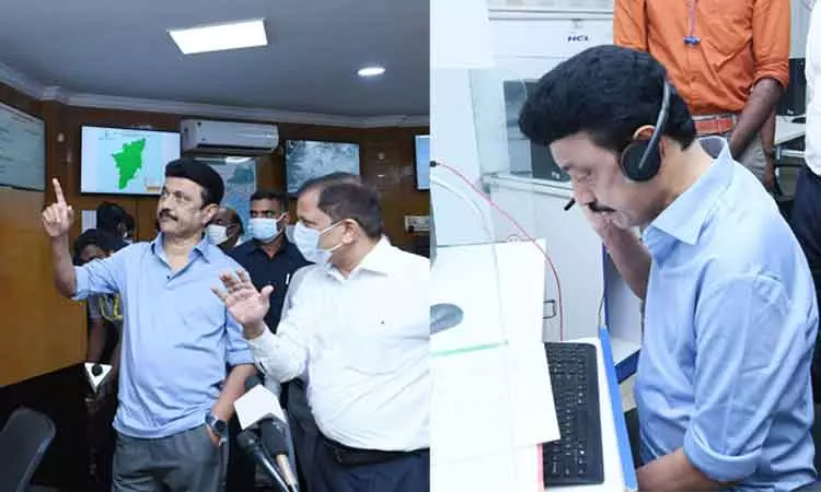 அவசர கட்டுப்பாட்டு மையத்திற்கு முதல் அமைச்சர் மு.க.ஸ்டாலின் திடீர் விசிட் அவசர கட்டுப்பாட்டு மையத்திற்கு முதல் அமைச்சர் மு.க.ஸ்டாலின் திடீர் விசிட்