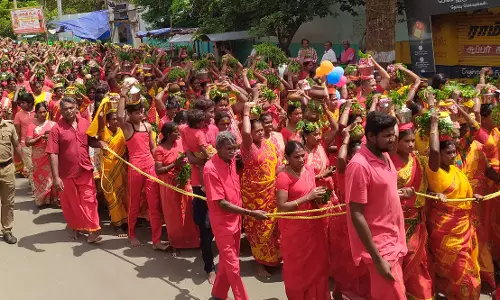 சேந்தமங்கலத்தில் கஞ்சி கலய ஊர்வலம் சேந்தமங்கலத்தில் கஞ்சி கலய ஊர்வலம்