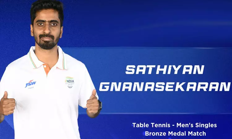 காமன்வெல்த் டேபிள் டென்னிஸ் : வெண்கலம் வென்றார் தமிழக வீரர் சத்யன் ஞானசேகரன் காமன்வெல்த் டேபிள் டென்னிஸ் : வெண்கலம் வென்றார் தமிழக வீரர் சத்யன் ஞானசேகரன்