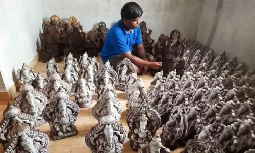 விநாயகர் சிலை தயாரிப்பு குறைந்தது