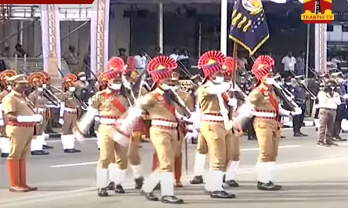 75-வது சுதந்திர தின விழா: சென்னையில் இறுதி நாள் ஒத்திகை அணிவகுப்பு நிகழ்ச்சி