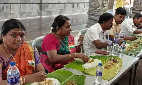 நாடியம்மன் கோவிலில் சமபந்தி விருந்து