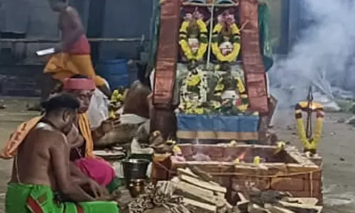 கரபுரநாதர் கோவிலில் பாலாலயம் நிகழ்ச்சி