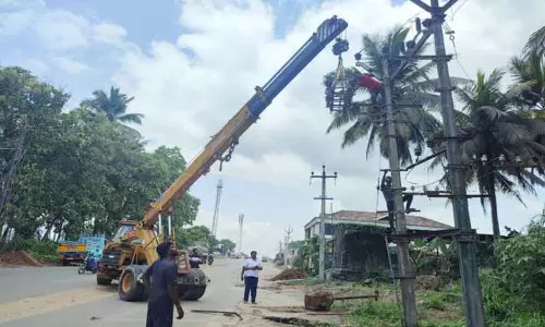 நான்கு வழிச்சாலை பணிகள் தீவிரம்