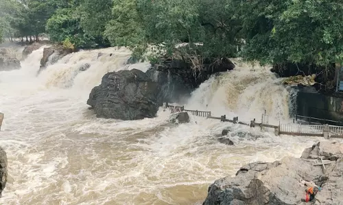 ஒகேனக்கல்லில் மீண்டும் வெள்ளப்பெருக்கு