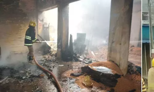 விழுப்புரத்தில்    பட்டாணி கடை, குடோனில் தீ விபத்து    ரூ.3 லட்சம் பொருட்கள் சேதம்