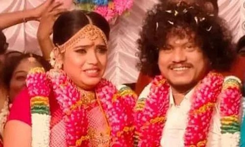 திண்டிவனத்தில் இந்து முறைப்படி நடந்தது  நகைச்சுவை நடிகர் புகழ் திருமணம்  கோவையை சேர்ந்த காதலியை கரம்பிடித்தார்