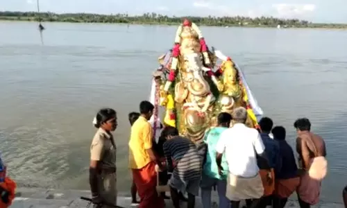 பல்வேறு இடங்களில்  விநாயகர் சிலைகள் ஊர்வலம்