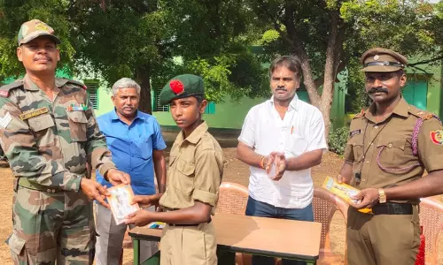 குமாரபாளையம் அரசு ஆண்கள் மேல்நிலைப்பள்ளியில்  தேசிய மாணவர் படை பயிற்சி வகுப்பு