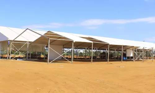 முதல்-அமைச்சர் மு.க.ஸ்டாலின் 8-ந்தேதி வருகை:  நெல்லையில் மேடை, பந்தல் அமைக்கும் பணி மும்முரம்