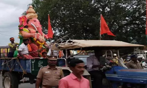நம்பியூர், கவுந்தப்பாடி, புஞ்சைபுளியம்பட்டியில்  விநாயகர் சிலைகள் ஊர்வலம்