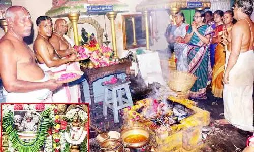 சஞ்சீவி ஆஞ்சநேயர் கோவிலில் சுதர்சன ஹோமம்