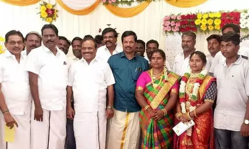 கம்மாபுரம் மேற்கு    ஒன்றிய தி.மு.க. செயலாளர் இல்ல மஞ்சள் நீராட்டு விழா