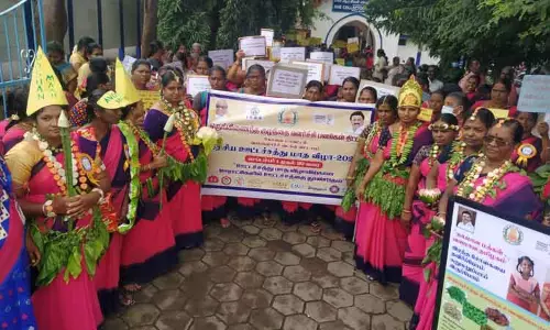 அங்கன்வாடி பணியாளர்கள் விழிப்புணர்வு பேரணி