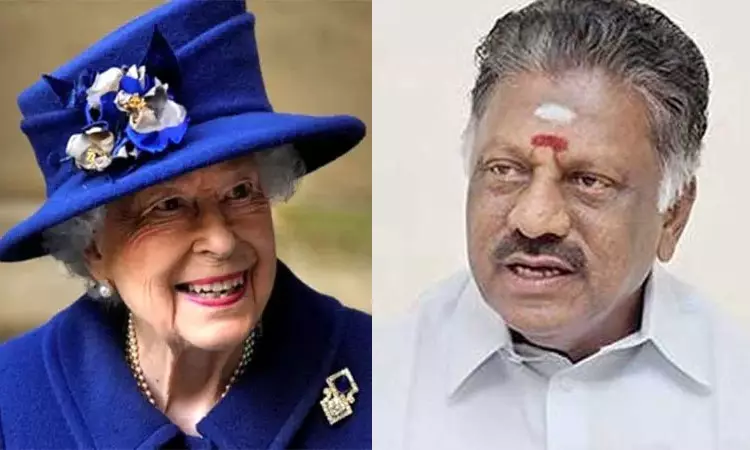 உலகம் ஒரு முக்கியமான ஆளுமையை இழந்து விட்டது - இங்கிலாந்து ராணி மறைவுக்கு ஓ.பன்னீர்செல்வம் இரங்கல் உலகம் ஒரு முக்கியமான ஆளுமையை இழந்து விட்டது - இங்கிலாந்து ராணி மறைவுக்கு ஓ.பன்னீர்செல்வம் இரங்கல்