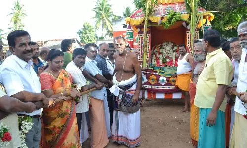 பாலசமுத்திரம் அகோபில வரதராஜப்பெருமாள் கோவில் தேரோட்டம்