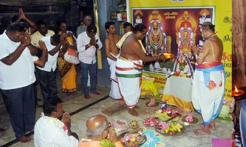 அஷ்டலிங்க கோவில்களில் கும்பாபிஷேக திருப்பணிகள் தொடங்குவதற்கு சிறப்பு பூஜை