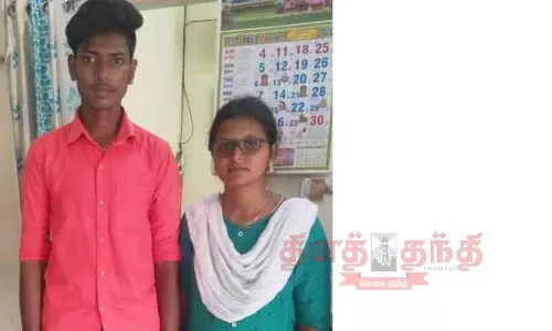 ஓமலூர் போலீஸ் நிலையத்தில்   காதல் ஜோடி தஞ்சம்