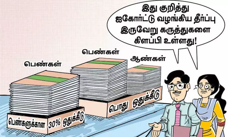பெண்கள் இடஒதுக்கீட்டுக்கு வந்த சிக்கல் பெண்கள் இடஒதுக்கீட்டுக்கு வந்த சிக்கல்