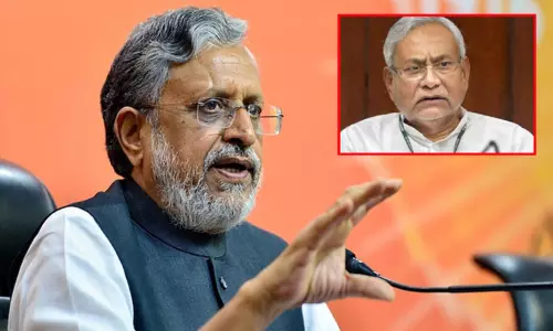 உ.பி. மக்களவை தேர்தலில் போட்டியிட்டால் நிதிஷ் குமார் டெபாசிட் கூட வாங்க முடியாது: சுசில் மோடி தாக்கு உ.பி. மக்களவை தேர்தலில் போட்டியிட்டால் நிதிஷ் குமார் டெபாசிட் கூட வாங்க முடியாது: சுசில் மோடி தாக்கு