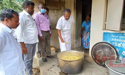 சத்துணவு தரம் குறித்து எம்.எல்.ஏ. ஆய்வு சத்துணவு தரம் குறித்து எம்.எல்.ஏ. ஆய்வு