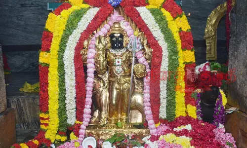 தேய்பிறை அஷ்டமியையொட்டி கால பைரவர் கோவிலில் சிறப்பு பூஜைகள் தேய்பிறை அஷ்டமியையொட்டி கால பைரவர் கோவிலில் சிறப்பு பூஜைகள்