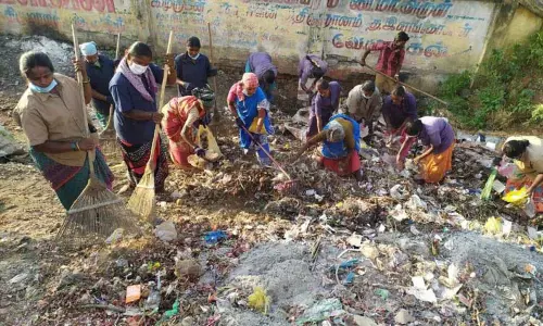 தினத்தந்தி செய்தி எதிரொலி: விருத்தாசலம் மணிமுக்தா ஆற்றின் கரையில் குவிந்து கிடந்த குப்பைகள் அகற்றம் தினத்தந்தி செய்தி எதிரொலி: விருத்தாசலம் மணிமுக்தா ஆற்றின் கரையில் குவிந்து கிடந்த குப்பைகள் அகற்றம்