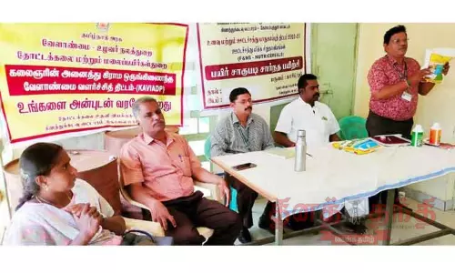 விவசாயிகளுக்கு சிறு தானிய சாகுபடி பயிற்சி