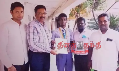 தேசிய அளவிலான ரோல் பால் போட்டியில்  தர்மபுரி விஜய் வித்யாலயா பள்ளி மாணவன் சாதனை படைத்தான்.