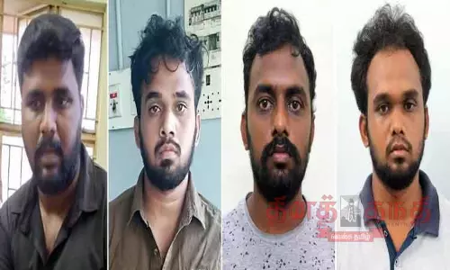 ஈரோட்டில் பா.ஜ.க. பிரமுகரின் பர்னிச்சர் கடைக்கு டீசல் ஊற்றி தீ வைக்க முயன்ற எஸ்.டி.பி.ஐ. கட்சி நிர்வாகி உள்பட 4 பேர் கைது ஈரோட்டில் பா.ஜ.க. பிரமுகரின் பர்னிச்சர் கடைக்கு டீசல் ஊற்றி தீ வைக்க முயன்ற எஸ்.டி.பி.ஐ. கட்சி நிர்வாகி உள்பட 4 பேர் கைது