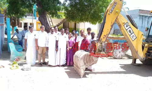 பேவர்பிளாக் சாலை அமைக்கும் பணி தொடக்கம்