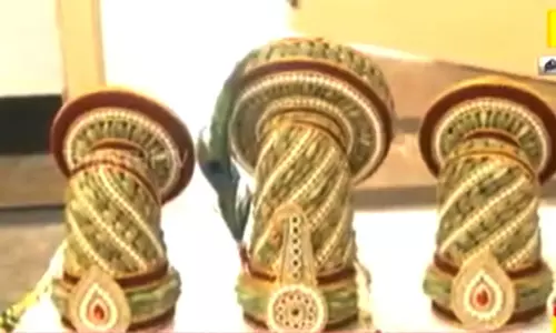 பாதாம், முந்திரியால் கிரீடம் - லட்சங்களில் உருவான மாலை! | திருப்பதி பெருமாளுக்கு திருப்பூர் பக்தரின் காணிக்கை