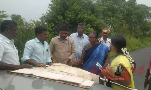 ஆவின் பால் பண்ணை அமைக்க மாவட்ட வருவாய் அலுவலர் ஆய்வு