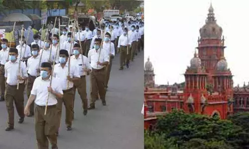 ஆர்.எஸ்.எஸ்.பேரணி தடை விதிப்புக்கு எதிரான மனு சென்னை ஐகோர்ட்டில் இன்று விசாரணை