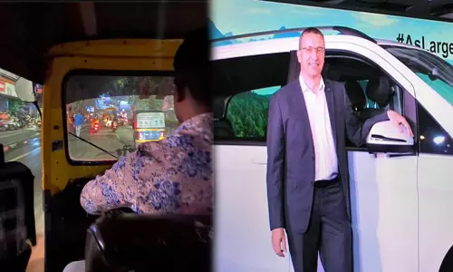 போக்குவரத்து நெரிசலை தவிர்க்க ஆட்டோவில் பயணம் செய்த மெர்சிடிஸ் இந்தியாவின் சிஇஓ- வைரல் பதிவு