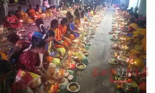 அரங்குளநாதர் கோவிலில் திருவிளக்கு பூஜை