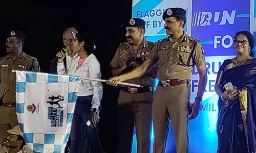 ஆவடி போலீஸ் கமிஷனரகம் சார்பில் இரவு மாரத்தான் போட்டி - டி.ஜி.பி சைலேந்திரபாபு தொடங்கிவைத்தார்