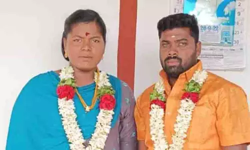 ஆலங்குடி போலீஸ் நிலையத்தில் காதல் ஜோடி தஞ்சம்