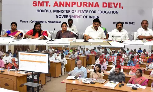 மத்திய அரசால் நிதிஉதவி அளிக்கப்பட்ட  திட்டப்பணிகளை விரைந்து முடிக்க வேண்டும்  மத்திய இணை மந்திரி அன்பூர்ணா தேவி பேச்சு