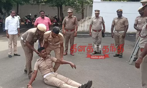 தீயணைப்பு துறை சார்பில்  பேரிடர் மீட்பு ஒத்திகை பயிற்சி