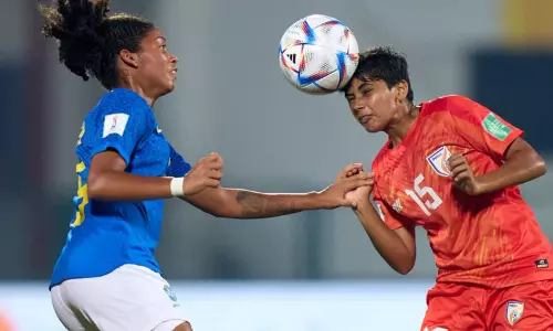 ஜூனியர் பெண்கள் உலகக் கோப்பை கால்பந்து: பிரேசில் அணியிடம் வீழ்ந்தது இந்தியா ஜூனியர் பெண்கள் உலகக் கோப்பை கால்பந்து: பிரேசில் அணியிடம் வீழ்ந்தது இந்தியா