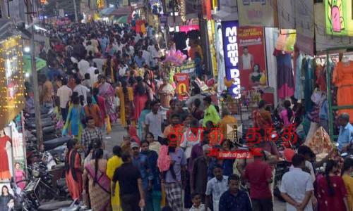 தீபாவளி பண்டிகை நாளை கொண்டாட்டம்: கடை வீதியில் அலைமோதும் கூட்டம்-போலீசார் தீவிர கண்காணிப்பு