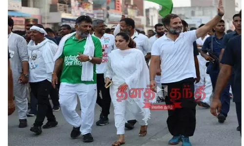 ராகுல்காந்தியின் பாதயாத்திரையில் பங்கேற்றார் நடிகை ரம்யா
