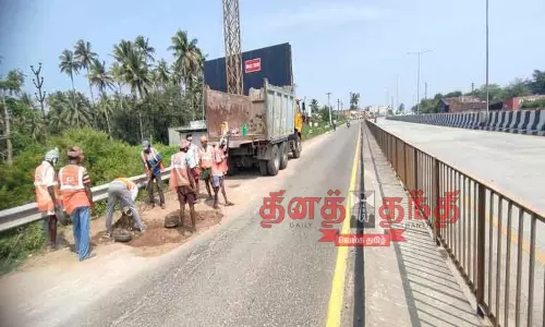 கிணத்துக்கடவில் சீரமைப்பு பணி:  சர்வீஸ் சாலை மூடல்-பொதுமக்கள் கடும் அவதி