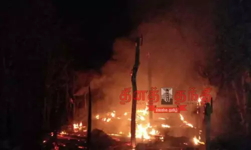 குடிசை வீட்டில் தீ