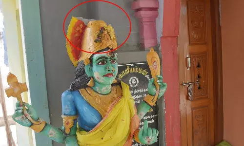 காளியம்மன் கோவிலில் அம்மன் சிலை உடைப்பு