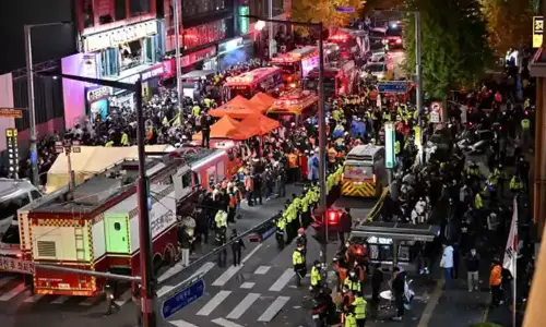 தென்கொரியா: ஹாலோவீன் கொண்டாட்டத்தின் கூட்ட நெரிசல் சிக்கி பலியானோர் எண்ணிக்கை 151 ஆக உயர்வு